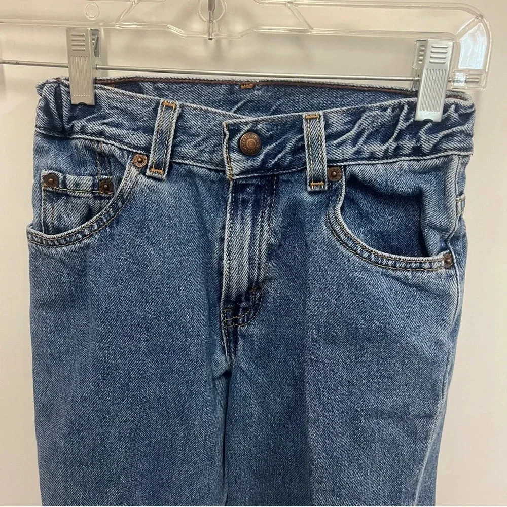 Vintage Levi Strauss Signature straight leg jeans 100% cotton size 7X - Picture 4 of 6